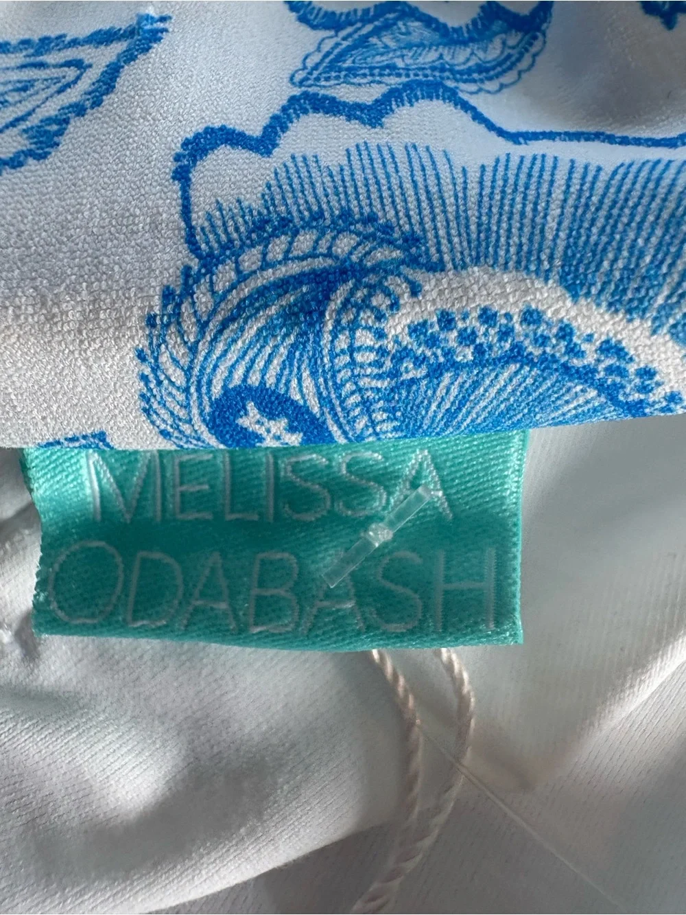 Melissa Odabash Provence Print Halter Bikini Set Blue White NWT US 12